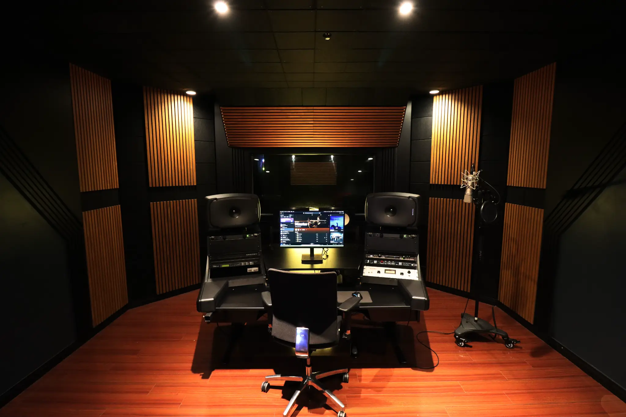 Recording studio control room
